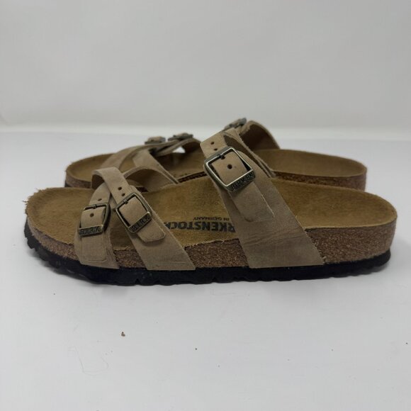 NEW - Birkenstock Franca Oiled Leather Tobacco Brown Leather EU 39 - Picture 2 of 6